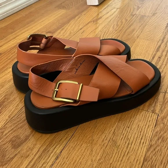 Orange Charlotte Stone Anto Sandals size 8 - Picture 2 of 4